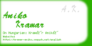 aniko kramar business card